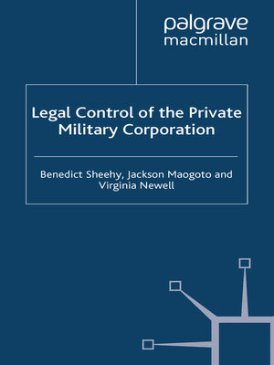 cover image of Legal Control of the Private Military Corporation